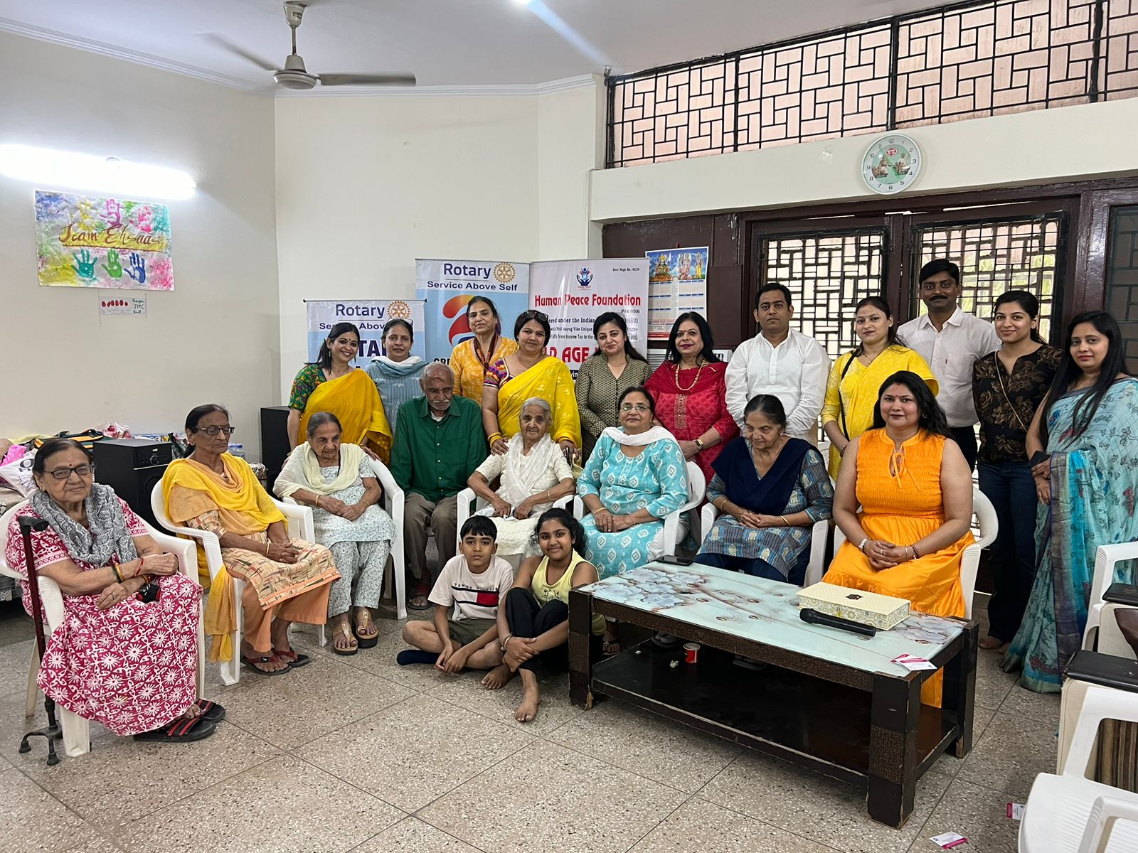 Rotary Club visit at Human Peace Foundation Old Age Home